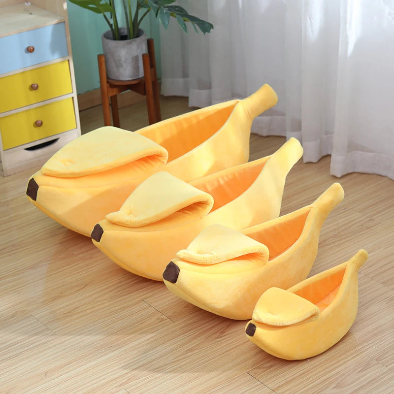 Banana-Shaped Pet Bed