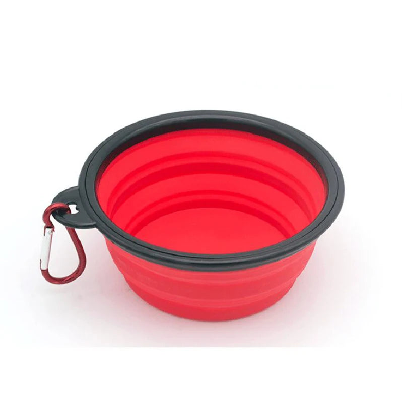 Portable Silicone Dog Feeder Bowl