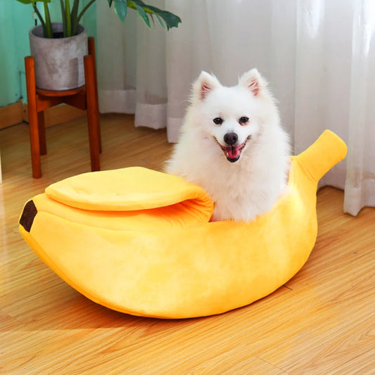 Banana-Shaped Pet Bed