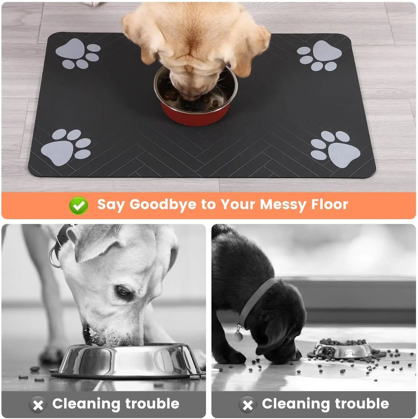 Pet Feeding Mat - Absorbent and Waterproof