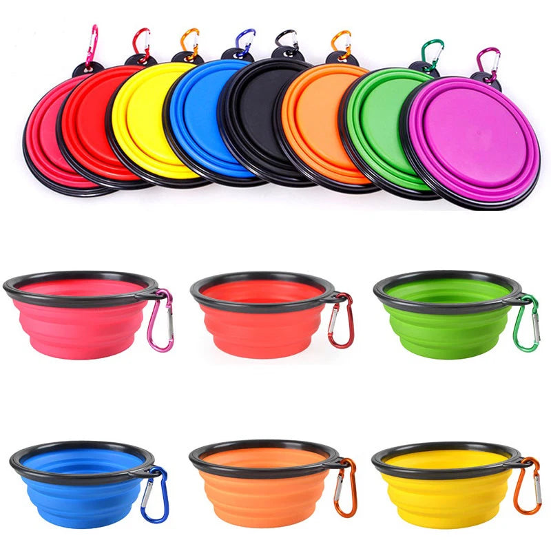 Portable Silicone Dog Feeder Bowl