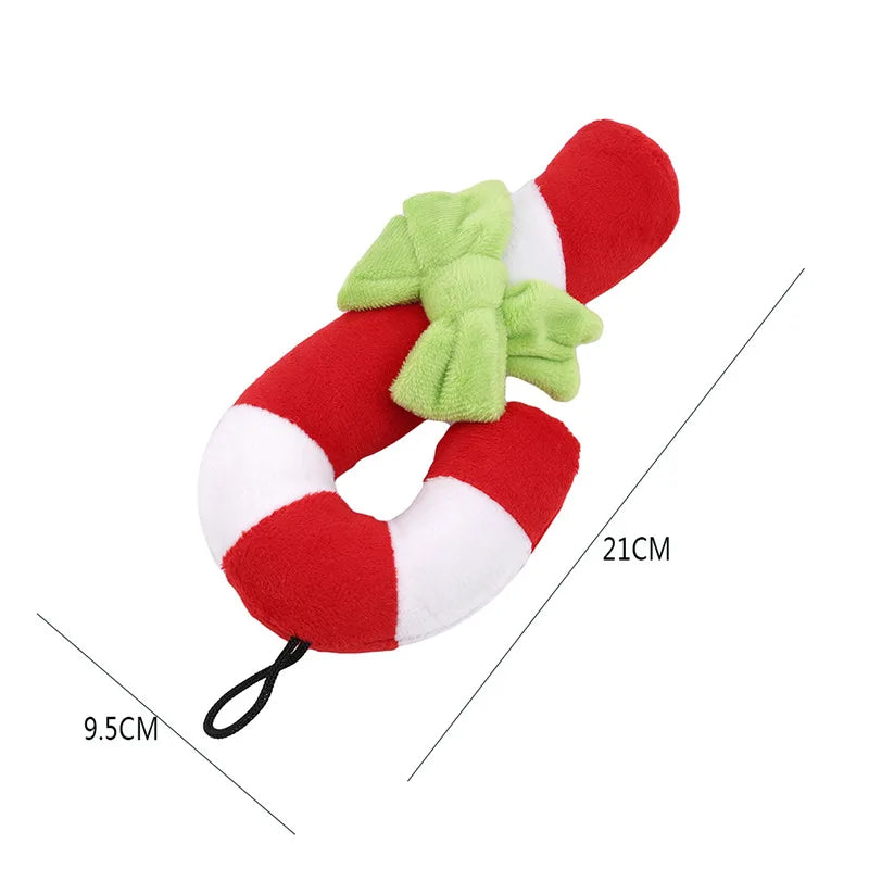 Christmas Candy Plush Squeak Toy