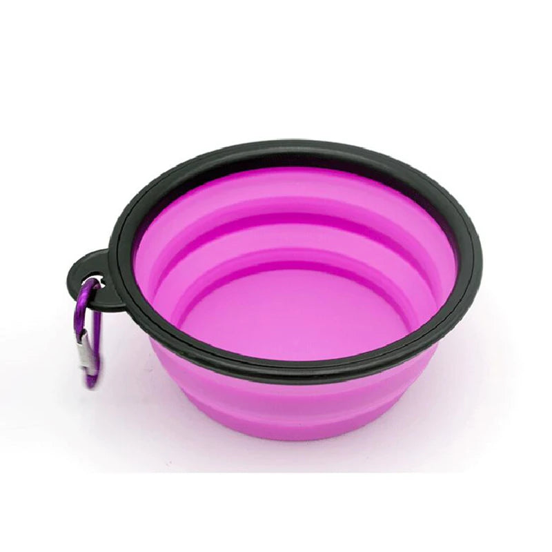 Portable Silicone Dog Feeder Bowl